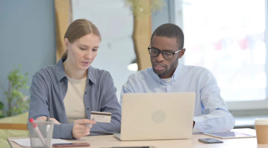 couple working on their finances